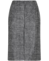 Bottega Veneta - Printed Leather Midi Skirt - Lyst
