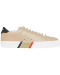 Burberry - Stripe-Detail Low-Top Sneakers - Lyst