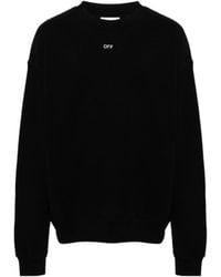 Off-White c/o Virgil Abloh - Logo Printed Crewneck Sweatshirt - Lyst