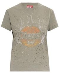 DIESEL - T-Maggy-Cry Crystal Graphic T-Shirt - Lyst