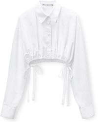 Alexander Wang - Cropped Drawstring Shirt - Lyst