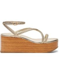 Stuart Weitzman - Wovette Wedge Sandals - Lyst