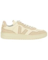 Veja - V-90 Lace-Up Sneakers - Lyst