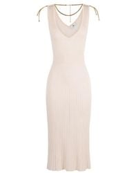 Elisabetta Franchi - Embellished Openwork Knitted Dress - Lyst