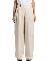 Peserico - Pinstriped Wide-Leg Pants - Lyst