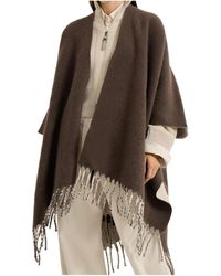 Brunello Cucinelli - Fringe-Detail Poncho - Lyst