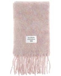 Acne Studios - Logo Patch Fringed-Edge Scarf - Lyst