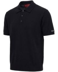 Gucci - Silk Cotton Knit Polo Shirt - Lyst