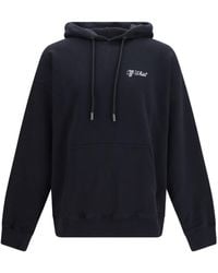 Off-White c/o Virgil Abloh - Drawstring Hooded Sweatshirt - Lyst