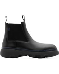 Burberry - Creeper Round-Toe Ankle Boots - Lyst