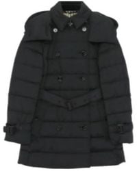 Burberry - Double Breasted Belted Down Coat - Lyst