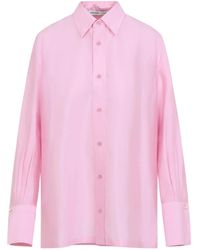 Carven - Button-Up Silk Shirt - Lyst