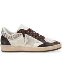 Golden Goose - Stud Embellished Lace-Up Sneakers - Lyst