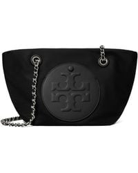 Tory Burch - Ella Logo Embossed Chain-Strap Shoulder Bag - Lyst