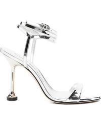Stuart Weitzman - Round-Toe High-Heeled Sandals - Lyst