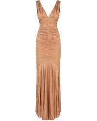 GIUSEPPE DI MORABITO - V-Neck Ruched Dress - Lyst