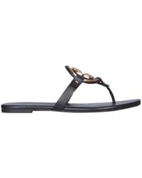 Tory Burch - Miller Logo Plaque Thong Sandals - Lyst