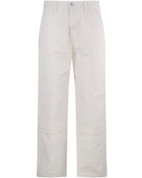 Stone Island - Logo-Printed Mid-Rise Trousers - Lyst