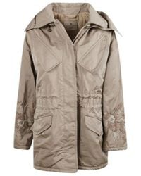 Ermanno Scervino - Embroidered Hooded Parka - Lyst