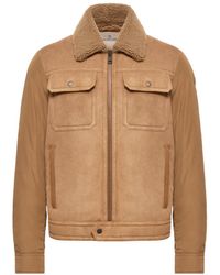 Moncler - Zerique Shearling Suede Short Down Jacket - Lyst