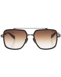 Balmain - Eyewear Pilot Frame Officier Sunglasses - Lyst