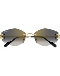Cartier - Rimless Irregular Sunglasses - Lyst