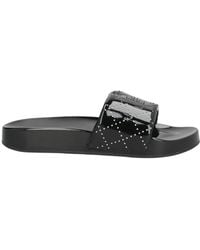 Tory Burch - Two-Tone Flat Slippers - Lyst
