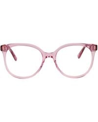 McQueen - Eyewear Round Frame Glasses - Lyst