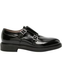 Gianvito Rossi - Scott Buckled Leather Shoes - Lyst
