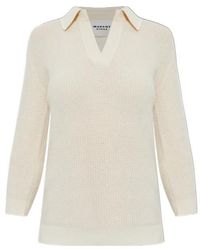 Isabel Marant - Collared Long-Sleeved Knit Sweater - Lyst