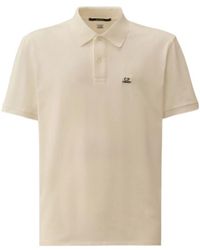 C.P. Company - Logo Patch Short-Sleeved Polo Shirt - Lyst