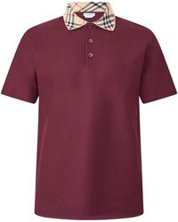 Burberry - Classic Plaid Collar Polo Shirt - Lyst