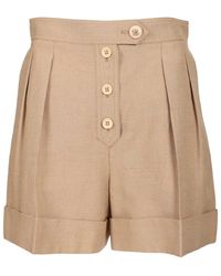 Valentino - Button Detailed Turn-Up Hem Shorts - Lyst