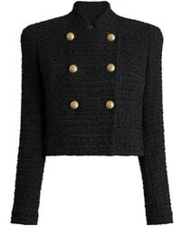 Balmain - Tweed Officer Jacket - Lyst