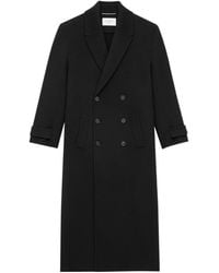 Saint Laurent - Double-Breasted Long Coat - Lyst