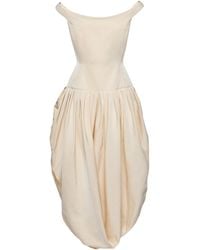 Magda Butrym - Off-Shoulder Bubble-Skirt Draped Dress - Lyst