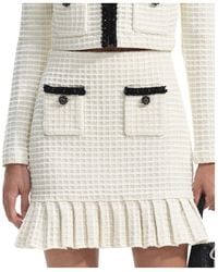 Self-Portrait - Textured Knit Mini Skirt - Lyst