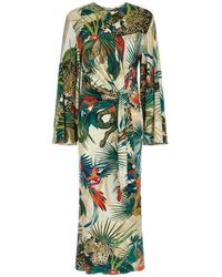 Roberto Cavalli - Jungle-Print Wrap Dress - Lyst