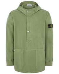 Stone Island - Compass-Patch Twill Weave Hooded Jacket - Lyst