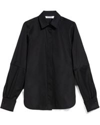 Max Mara - Long-Sleeve Stretch-Cotton Shirt - Lyst