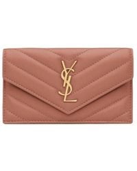 Saint Laurent - Cassandre Fragments Flap Card Case - Lyst