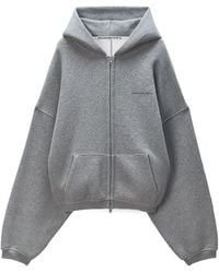 Alexander Wang - Crystal Hotfix Zipped Hoodie - Lyst