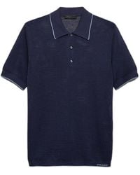 Prada - Buttoned Short-Sleeve Polo Shirt - Lyst