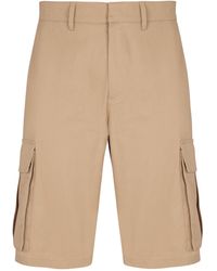Balmain - Cotton Canvas Cargo Bermuda Shorts - Lyst
