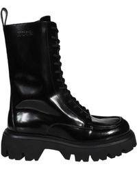 MSGM - Lace-Up Ankle-High Boots - Lyst