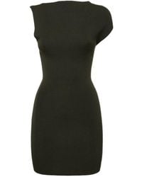 St. Agni - Asymmetric Knitted Mini Dress - Lyst
