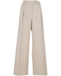 Pt Pantaloni - Pleated Wide-Leg Trousers - Lyst