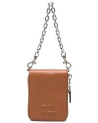 Miu Miu - Logo-Embossed Chain-Strap Wallet - Lyst