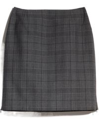 Gucci - Checked Fine Wool Mini Skirt - Lyst
