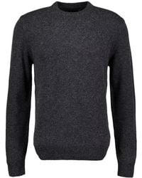 Barbour - Crew Neck Solid Knit Sweater - Lyst